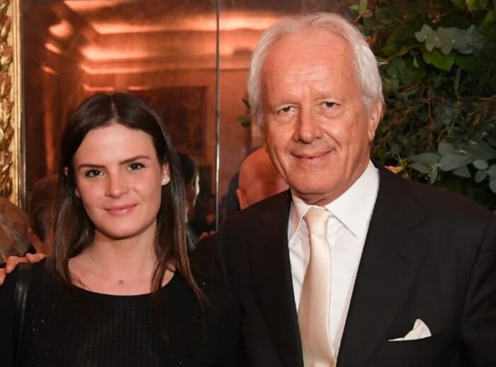 Veruschka Wirth insieme al padre, Roberto Wirth